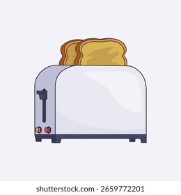 vector toaster illustration hand drawn