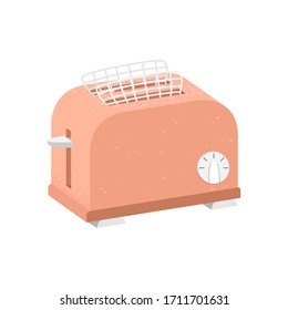 Vector toaster in isometry with texture. Isolated illustration.