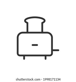 Vector toaster line icon. Symbol in trendy outline style. Vector illustration isolated on a white background. 