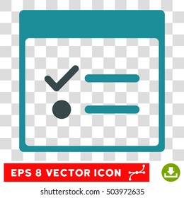 Vector Todo Items Calendar Page EPS vector icon. Illustration style is flat iconic bicolor soft blue symbol on a transparent background.