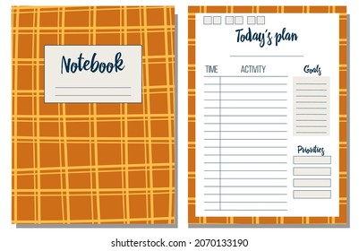 Vector To-do lists templates. Check lists with place for text. Cute print for planner, notebooks page, organizer design.