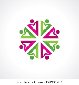 Vector togetherness concept illustration.