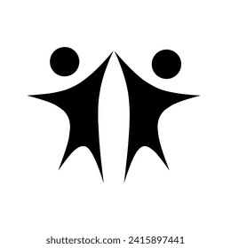 vector of togetherness symbol on white background.friendship icon