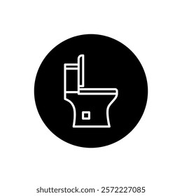 Vector toilet icon, toilet seat symbol flat design.