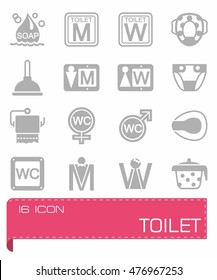 Vector Toilet icon set