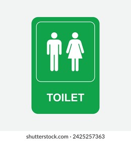 vector toilet sign on wall