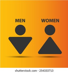 Vector Toilet signs set Vector EPS 10 illustration.