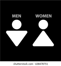 Vector Toilet signs set Vector EPS 10 illustration.