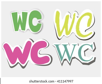 Vector toilet stickers