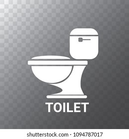 vector Toilet symbol. toilet sign or toilet bowl isolated on transparent background
