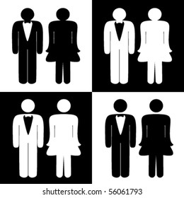 Vector toilet symbols
