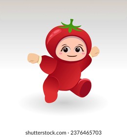 
Vector Tomato fruit kawaii cartoon character vector funny Tomato fruit kawaii illustration
