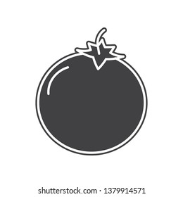 Vector Tomato icon. Element of Fruits and vegatables for mobile concept and web apps icon. Glyph, flat icon for website design and development, app development