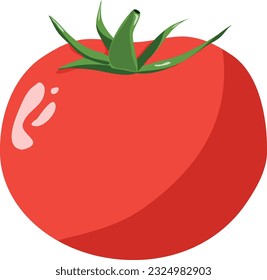 Vector tomato icon for menu design, recipes, packaging. Recipes, homemade food, cooking, teaching concept. Isolated vector illustration for flyer, poster, banner.