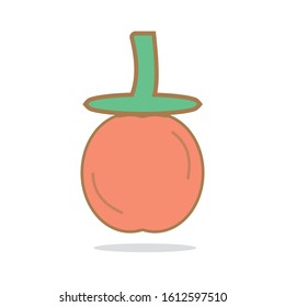 Vector Tomato icon Vegetables logo. Thin line art design, outline illustration