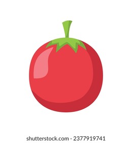 Tomate vectorial aislado en fondo blanco.