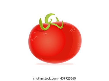 Vector tomato isolated on white background