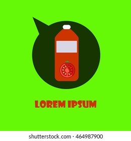 Vector tomato ketchup icon, flat design