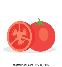 vector tomato on white backgrouind