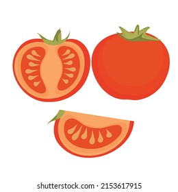 vector tomato on white color