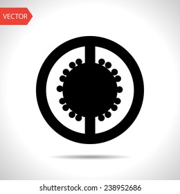 Vector tomato slice icon. Food icon. Eps10