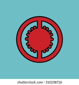 Vector tomato slice icon. Food icon. Eps10