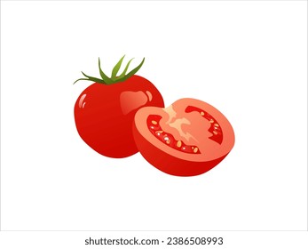 vector de una huerta de tomate