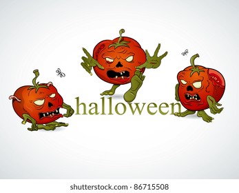Vector tomato zombie