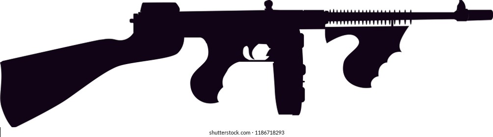 Vector - Tommy Gun Illustration