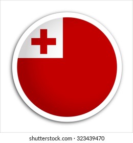 Vector - Tonga Flag Glossy Button
