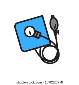 Vector tonometre icon. Flat illustration of tonometre isolated on white background. Icon vector illustration sign symbol.