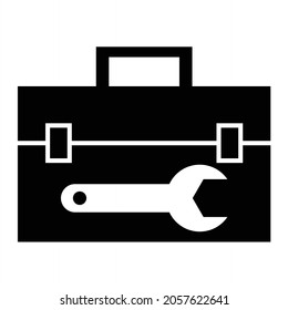 Vector Tool Box Glyph Icon Design
