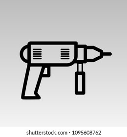 Vector tool icon puncher on white background