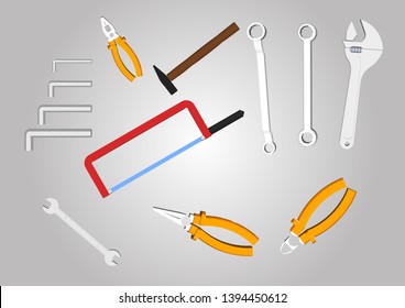 Vector tool mechanic With a white background