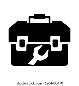 vector tools bag illustration - toolbox symbol, repair toolkit shift sign. vehicle maintenance part