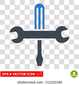Vector Tools EPS vector pictogram. Illustration style is flat iconic bicolor smooth blue symbol on a transparent background.
