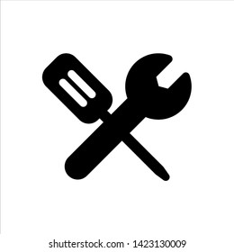 Vector tools icon. black technician symbol with trendy flat style icon for web site design, logo, app, UI isolated on white background
