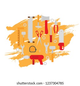Vector tools icons diy design template set
