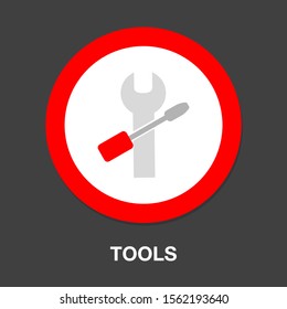 Vector Tools Sign - Maintenance Symbol - Repair Sign