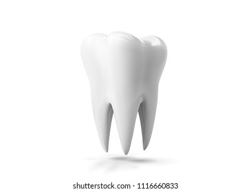 Vector Tooth, 3d Realistic Illustration. Dental, Medicine And Health Concept Design Element Isolated On A White Background.