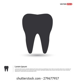 Vector Tooth Icon - abstract logo type icon - isometric white background. Vector illustration