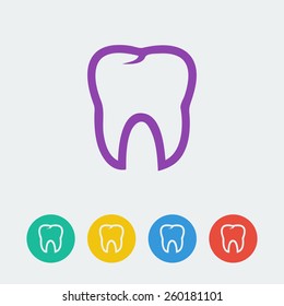 Vector tooth icon. File format eps 10