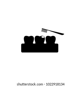 Vector tooth icon isolated. Tooth brush vector. Elements oral hygiene isolated. 