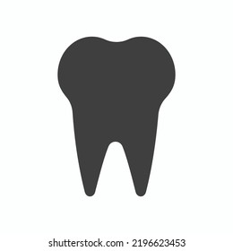 Vektorzahnsymbol Symbol Zahn-Logo schwarz einzeln auf Weiß. Dental Logo Vorlage Vektorgrafik-Illustration