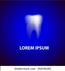 Vector Tooth Icon Symbol. Vector