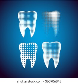 Vector Tooth Icon Symbol. Vector
