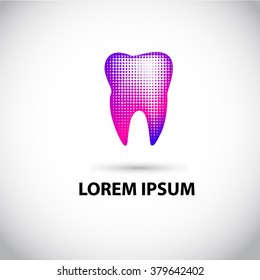 Vector Tooth Icon Symbol. Vector