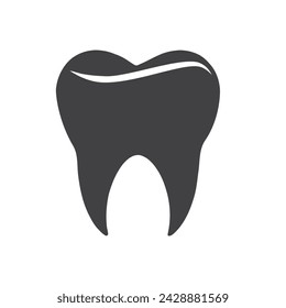Vector Tooth Icon Symbol, isolated