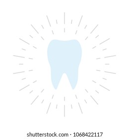 Vector tooth. Illustration of the tooth. Symbol of a dental care. Dental icon.