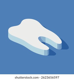Vector tooth isometric illustration. Dental clinic concept, design with teeth, teeth cleaning, oral care. Dentistry icons